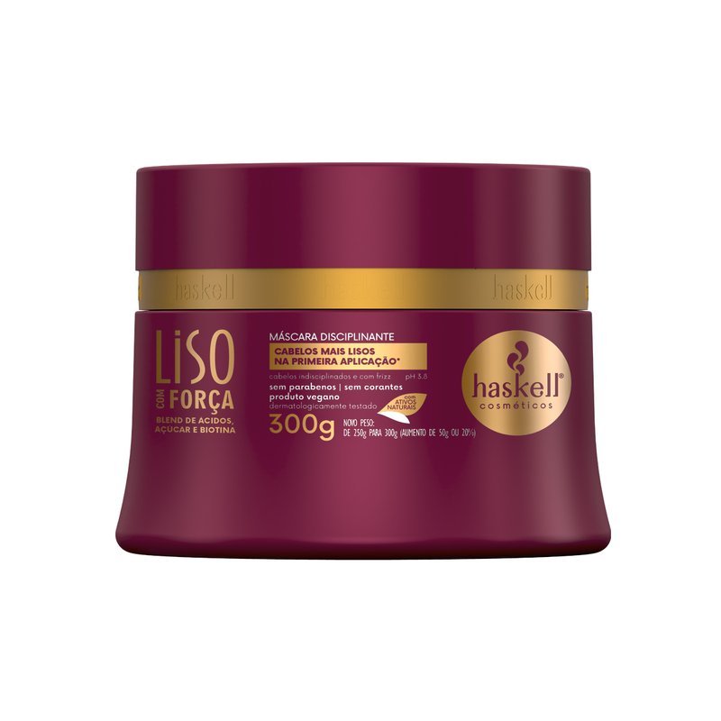 Haskell Máscara Discipliante Liso Com Força 300g