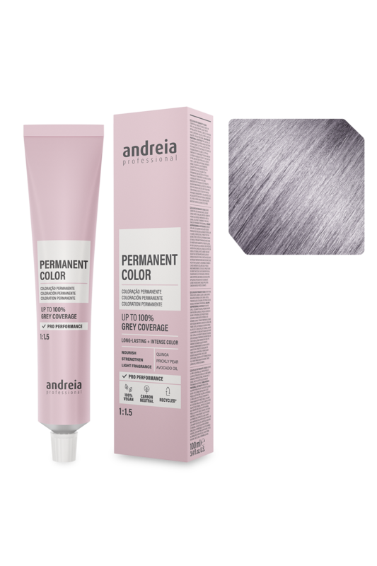 Andreia Coloração Permanente 9.16 Louro Muito Claro Prata 100ml