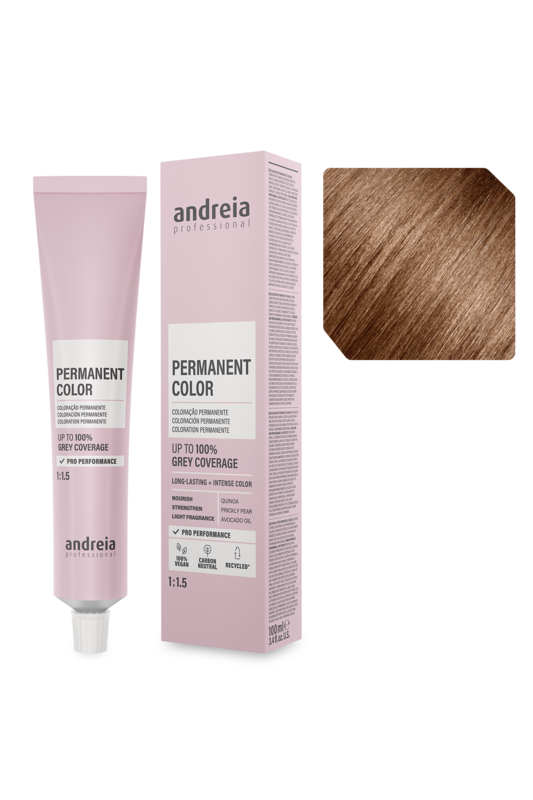 Andreia Coloração Permanente 6.34 Louro Escuro Dourado Laranja 100ml