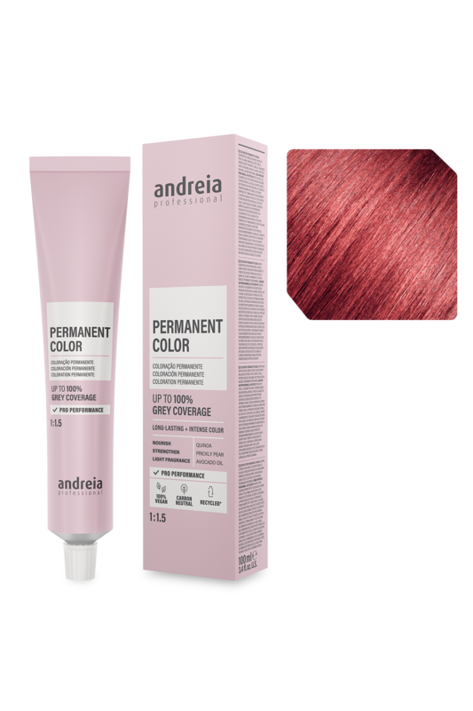 Andreia Coloração Permanente 6.65 Louro Escuro Violeta Vermelho 100ml