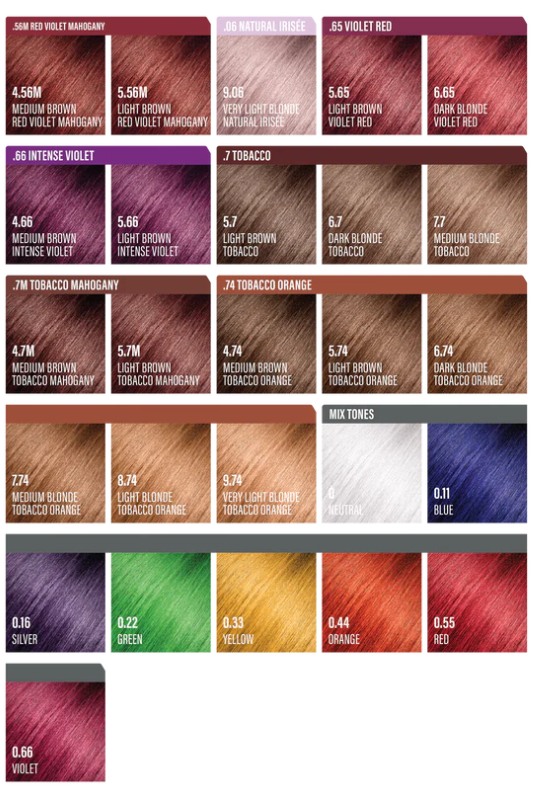 Andreia Coloração Permanente 6.65 Louro Escuro Violeta Vermelho 100ml - Image 4