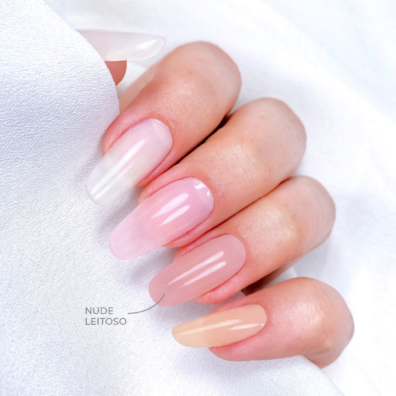 Verniz Gel Inocos Top Coat Milky Nude Leitoso 15ml - Image 2