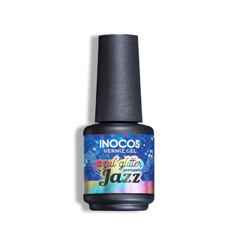 VERNIZ GEL FESTIVAL VERAO AZUL GLITTER JAZZ 15ML
