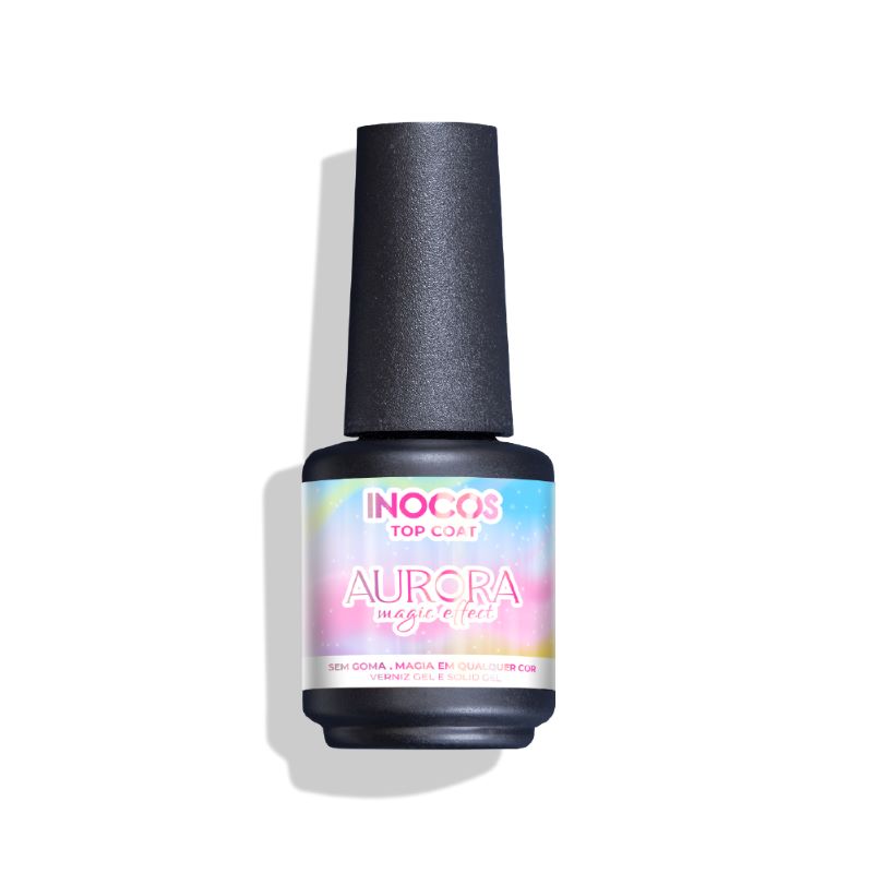 Verniz Gel Top Coat Aurora Magic Effect 15ml