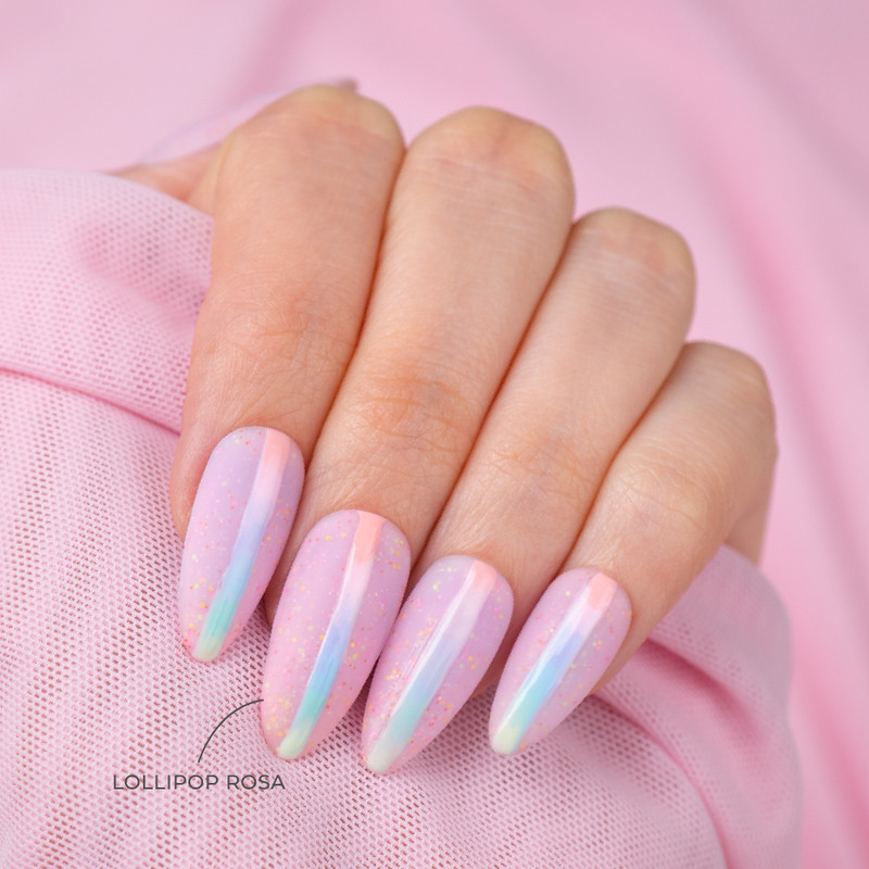 Verniz Gel Inocos Lp1 Efeito Lollipop Rosa, 15Ml - Image 2