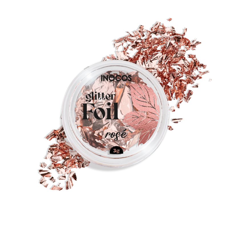 Inocos Glitter Foil Rosa Ouro