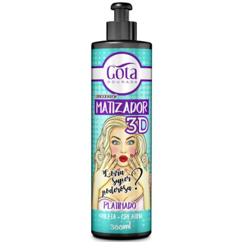 Gota Dourada Condicionador Matizador 3D - Platinado 300ml