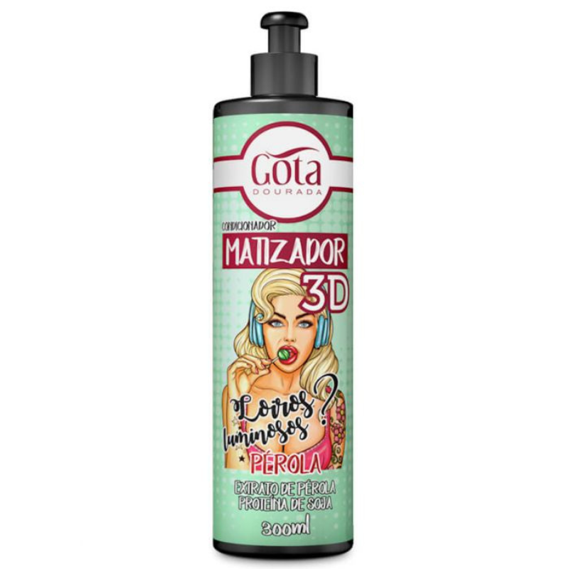 Gota Dourada Condicionador Matizador 3D - Pérola 300ml