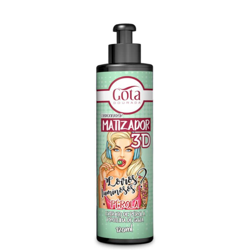Gota Dourada Condicionador Matizador 3D - Pérola 120ml