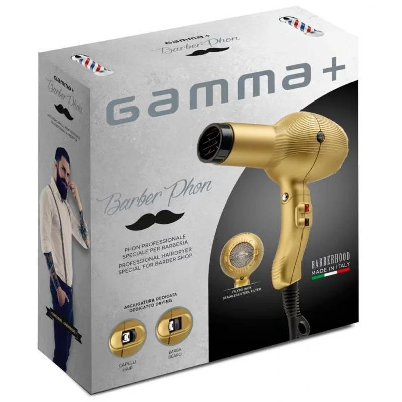 Gamma Piú Barber Phon Secador de Cabelo e Barba 2000W Dourado/Gold - Image 2