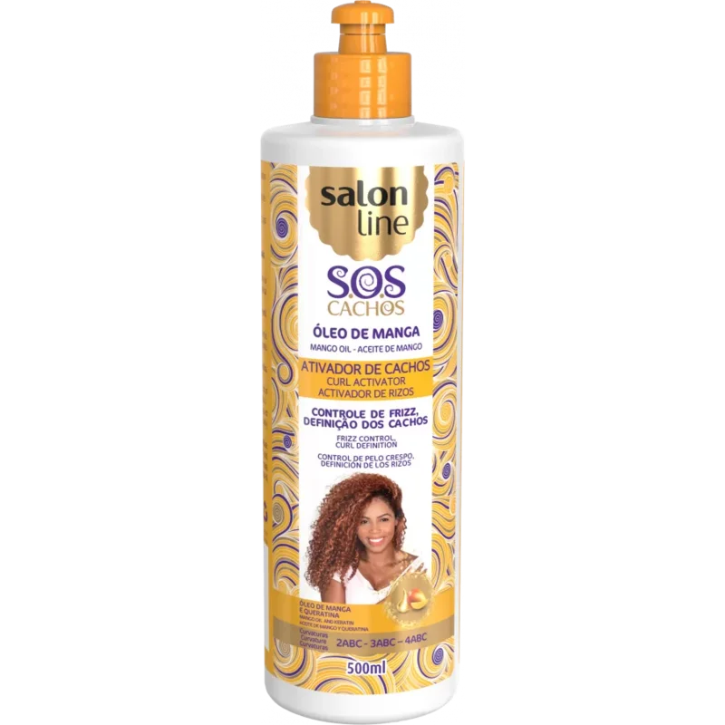 Salon Line Ativador Cachos Sos Óleo Manga Tradicional 500ml