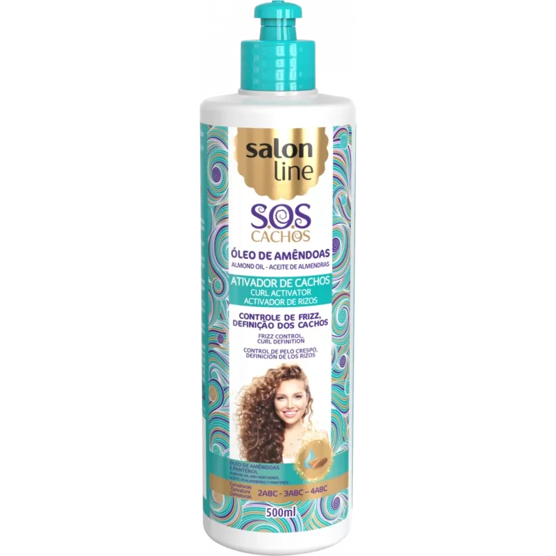 Salon Line SOS Cachos Óleo de Amêndoas Ativador de Cachos 500ml