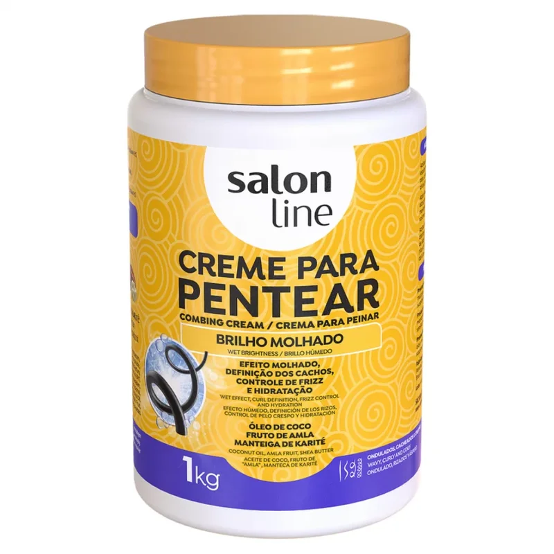 Salon Line Brilho Molhado Creme Para Pentear 1kg
