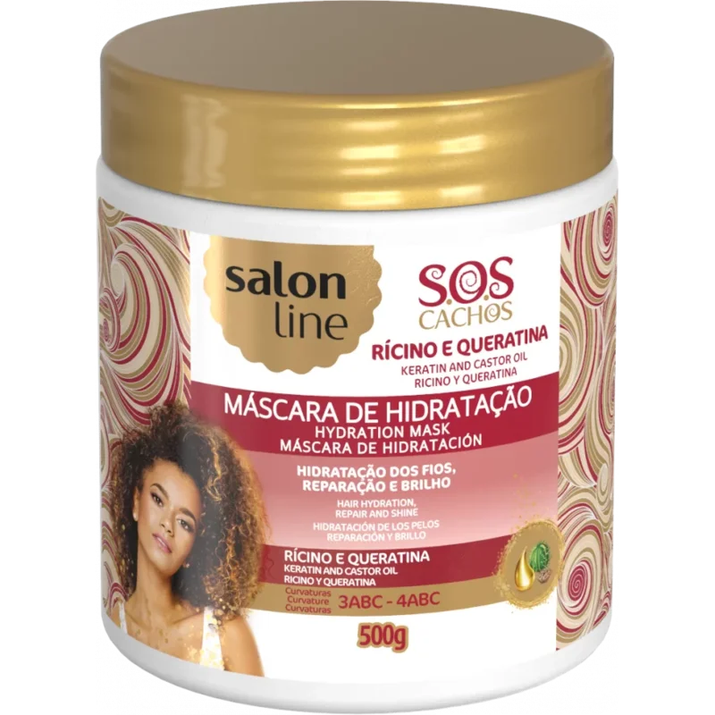 Salon Line SOS Cachos Rícino e Queratina Máscara 500ml