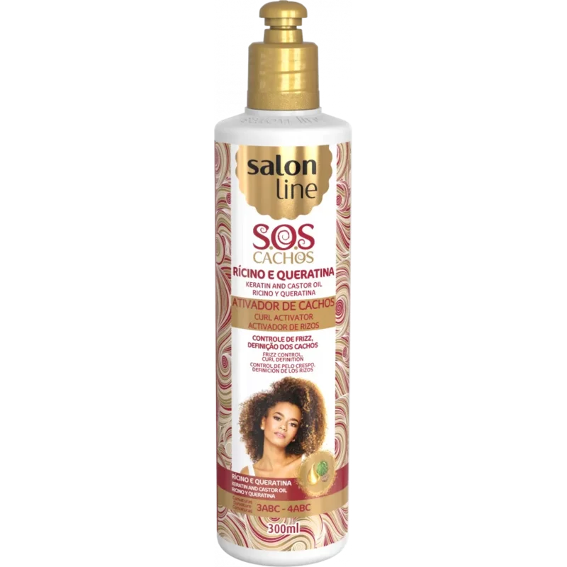 Salon Line SOS Cachos Rícino e Queratina Ativador de Cachos 300ml
