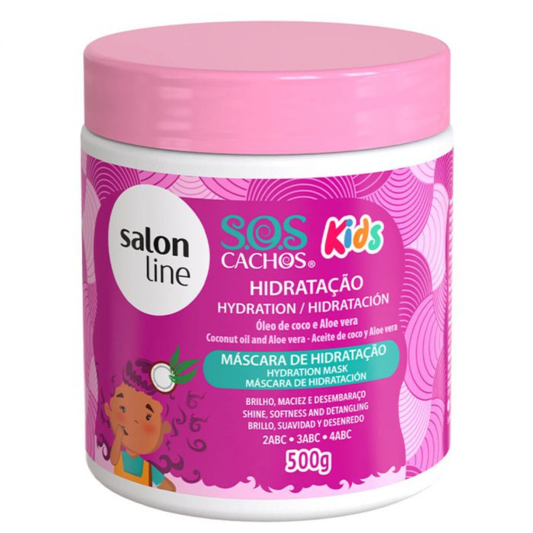 Salon Line Kids Hidratação Sos Cachos Máscara De Hidratação Intensa 500g