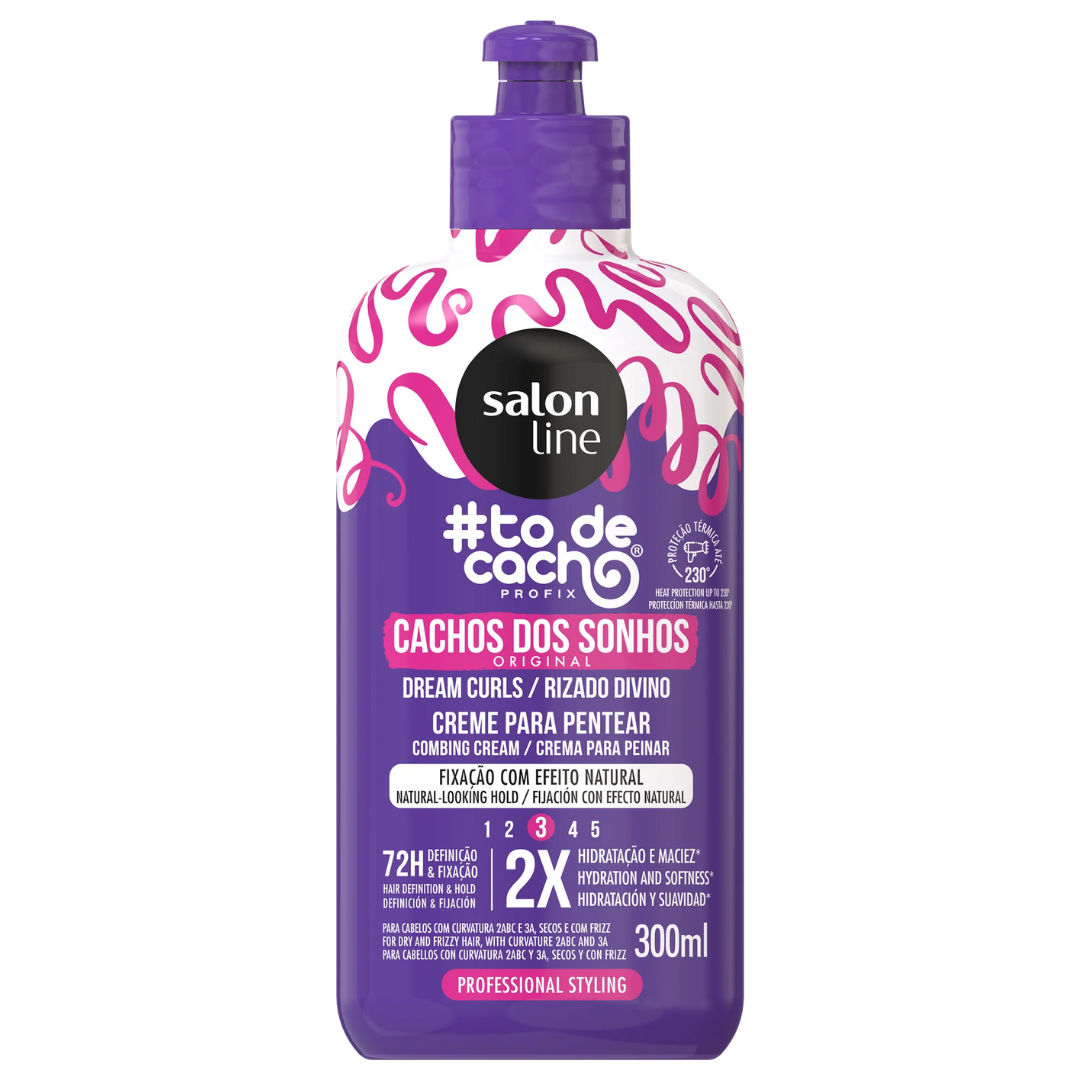 Salon Line Creme Para Pentear todecacho Cachos dos Sonhos 300ml