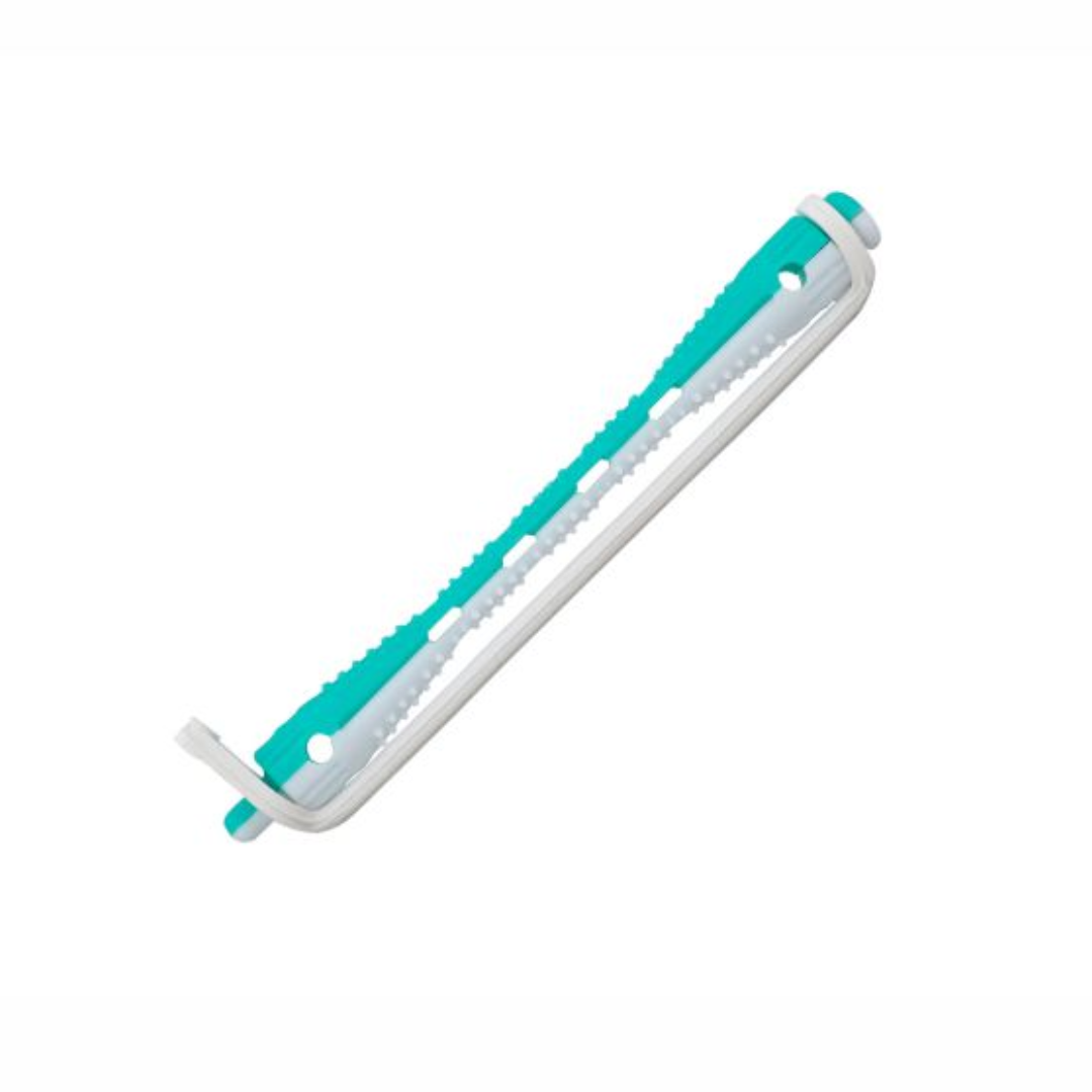 Bigoudis Largo Verde/Branco 12Und