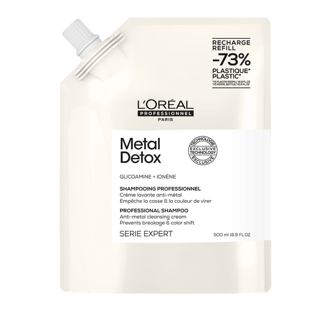 LOréal Metal Detox Shampoo para Cabelo Danificado Recarga 500ml