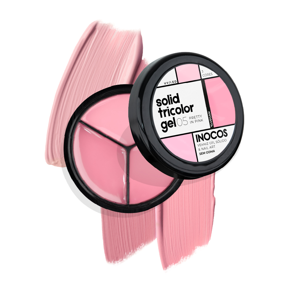 Solid Tricolor Gel 05 Pretty in Pink Inocos 15g