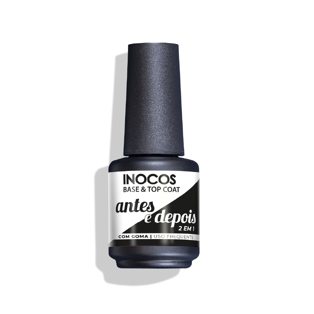 Base e Top Coat 2 em 1 Inocos Antes & Depois 15ml