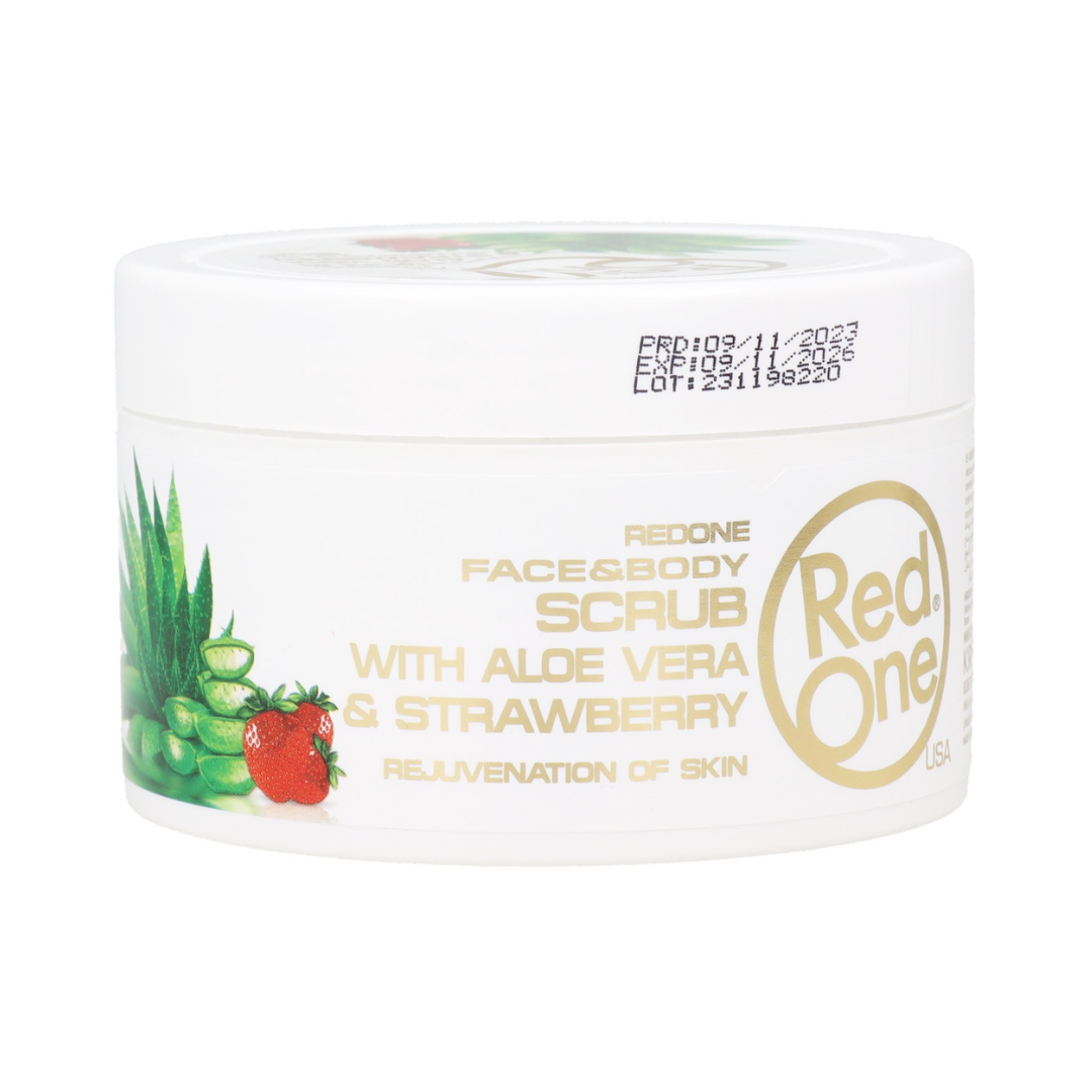 Esfoliante Com Aloe e Vera e Morango 450ml Red One